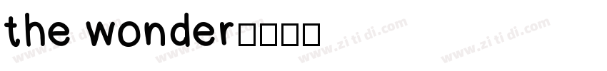 the wonder字体转换